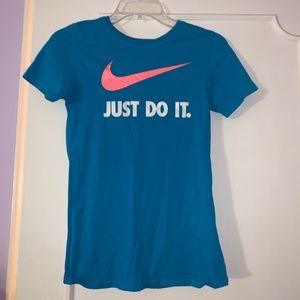 NIKE Logo and Swoosh Athletic Cut Tee